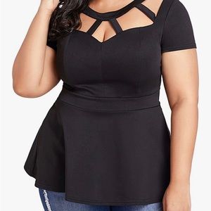 Black peplum